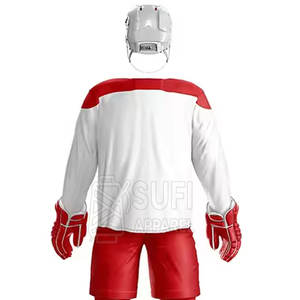 Comfortable Fit Ice Hockey Uniform with Team Details for Men Adults Light Breathable Eco-Friendly Polyester Fabric for <b>Game</b> Day - Product Image 6