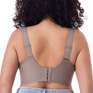 Seamless V-Neck High-Waisted Full Length Sleeveless Sports <b>Bra</b> Solid Color Crisscross Straps Spandex/Nylon Breathable Quick Dry - Product Image 2