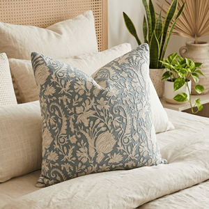 <b>Soft</b> Cotton Block Printed Cushion Cover with Elegant Floral and Geometric Patterns Washable Handmade <b>Pillow</b> Covers - Product Image 5