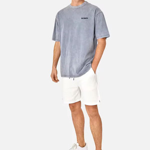 ผู้ผลิตเสื้อยืดผู้ชายแบบฟอกสีจากปากีสถาน ผ้าฝ้าย 100% คุณภาพสูง ระบายอากาศได้ดี เป็นมิตรกับสิ่งแวดล้อม บริการ OEM/ODM รับผลิตตามแบบ เสื้อผ้าลำลอง - Product Image 3