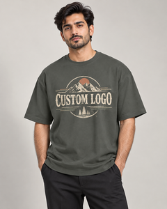 T-shirt décontracté pour homme, 100% coton, couleur unie, manches courtes, col rond, coupe classique, impression personnalisée OEM, t-shirts unisexes 100% coton - Product Image 2