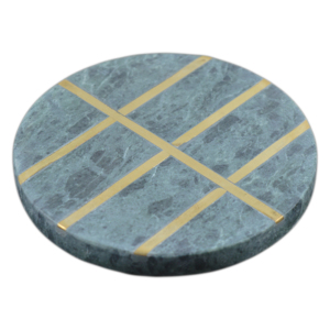 Ensemble de dessous-de-verre plats arrondis en pierre polie pour la décoration de la maison, la table à manger, la vaisselle, les dessous-de-verre de table, les tapis de table de restaurant - Product Image 1