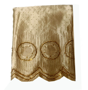 Tissu de mariage somalien Gougra en satin 100% soie, léger, tissé, 60 GSM, écologique, motif floral, haute qualité - Product Image 4