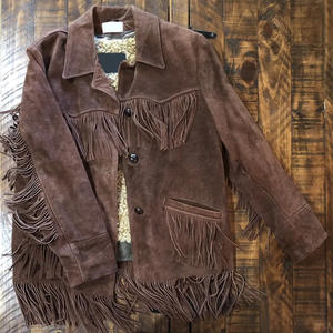 Chaqueta de Cuero con Flecos para Hombre y Mujer, Estilo Occidental Vintage, Proveedor OEM - Product Image 1