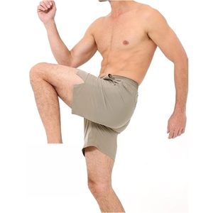 Men's Quick Dry Breathable 100% Cotton Bermuda Shorts <b>Elastic</b> Waist Side Pockets Solid Color Casual Style OEM Service - Product Image 3