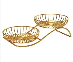 Wire Fruit <b>Basket</b> <b>Large</b> Round Storage <b>Baskets</b> for Bread Fruit Snacks Candy With Matt Powder Coating Fashion Fruit Bowl Decorate - Product Image 3