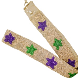 Perles de rocaille personnalisées en or blanc sangles de sac étoile multi perles sangle de sac à main accessoires à la mode pour sacs - Product Image 1