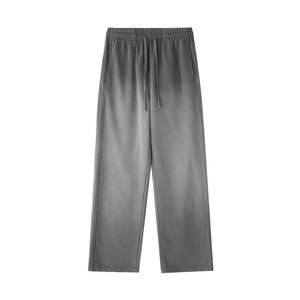 Nouveautés – Pantalon de survêtement unisexe 450g coupe oversize, jambe large, style streetwear, décontracté, vintage, délavé par pulvérisation pour hommes et femmes - Product Image 3