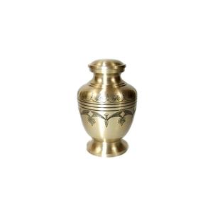Urna Conmemorativa de Latón en Miniatura con Elegantes Curvas Diseñada para Familias que Desean Preservar las Cenizas de Forma Respetuosa para Siempre - Product Image 2