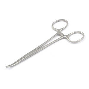 คีมหนีบห้ามเลือดแบบล็อคปลายโค้ง ขนาด 5.5 นิ้ว อุปกรณ์ผ่าตัด ทางการแพทย์ ทันตกรรม สัตวแพทย์ ใช้กับด้ามจับแบบรัดล็อคได้อย่างปลอดภัย - Product Image 1