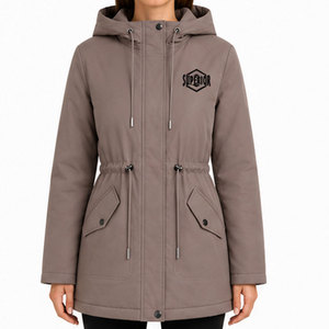 <b>Women's</b> Outdoor Winter <b>Parka</b> <b>Jacket</b> with High Collar, Adjustable Hood, Water Resistant Fabric and Durable Construction - Product Image 1