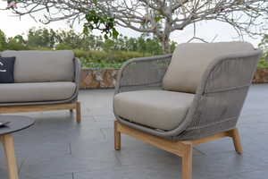 COVE Comfortable Resort Style Teak and <b>Rattan</b> Outdoor <b>Sofa</b> for Hotel and Hospitality Projects - Product Image 4