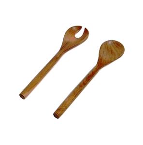 Serveurs à salade en bois de manguier faits à la main, écologiques, compatibles lave-vaisselle, outils à salade pour la maison et la cuisine, fabriqués en Inde - Product Image 1