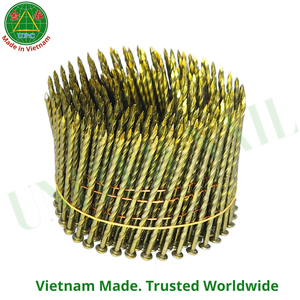 2-1/2 Inch <b>Screw</b> Shank with Checkered Head Type Coil Nail for Pallet Manufacturing from Vietnam | clavo en rollo - Product Image 1