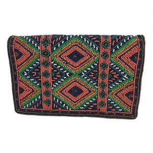 Sac à main décontracté de luxe fait main en Inde, assortiment de perles de verre multicolores, sac artisanal durable, sacs fourre-tout promotionnels - Product Image 2