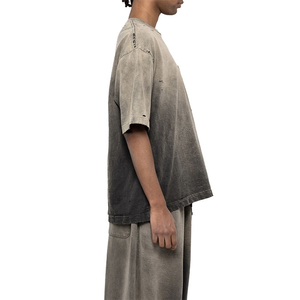 T-shirt Oversize Tendance Personnalisé Effet Vieilli et Délavé Qualité Supérieure Nouveau T-shirt Oversize Tendance pour Hommes et Femmes - Product Image 3