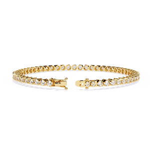 Aries Jewel Classic Lab Grown Diamond IGI Certified 14k <b>Solid</b> <b>Gold</b> Round Brilliant Cut Tennis Bracelet Fine Jewelry Women - Product Image 2
