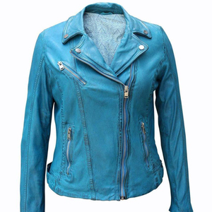 Veste en cuir véritable pour femmes, élégante, idéale pour l'hiver, parfaite pour un usage quotidien et un style décontracté. - Product Image 1