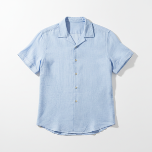Camisa de Verano Ligera para Hombre, Premium, Casual, Transpirable, 100% Algodón, Bordada, Lisa, Anti-UV, Ecológica, de Secado Rápido - Product Image 1