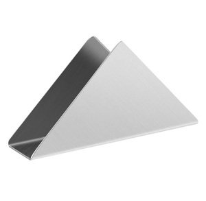 Metal Napkin <b>Holder</b> Triangle Shape Modern <b>Tissue</b> Organizer Minimal Tabletop <b>Kitchen</b> Dining Stand - Product Image 1