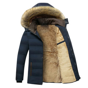 Nouvelles parkas épaisses et chaudes pour hommes, manteaux d'hiver décontractés pour hommes, vestes matelassées en coton à col montant pour hommes - Product Image 3