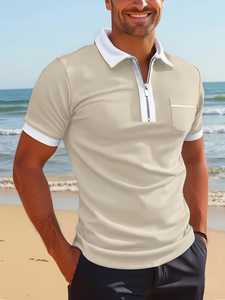 Polo pour homme, fabrication directe, logo personnalisé, 100% coton, séchage rapide, coupe ajustée, manches courtes, motif uni, tricoté - Product Image 6