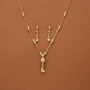 Exportateur de bijoux fantaisie en Inde, collier Mala délicat en zircone cubique avec placage or - Product Image 4