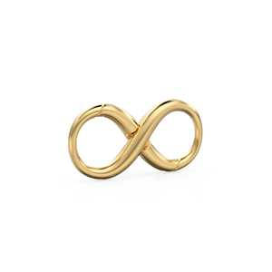 Fermoir à ressort Infinity en or massif 18 carats, fait main, 20,50 mm x 10,30 mm - Product Image 6