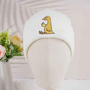 Bonnet tricoté de haute qualité pour hommes et femmes, style décontracté, avec logo animal brodé amusant, modèle L01, fabriqué au Vietnam, chaud pour l'hiver, vente en gros - Product Image 2