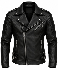 Nouvelle Arrivée Manteau d'Hiver pour Homme en Cuir de Vachette Véritable - Col Montant Respirant Écologique Personnalisable Grandes Tailles Vente en Gros - Product Image 1
