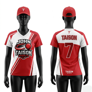 Maillot de Dodgeball Premium 240g en Polyester, Imprimé par Transfert Thermique, Respirant, Panneau Rouge et Blanc sur le Devant, Design Sportif Personnalisé - Product Image 1