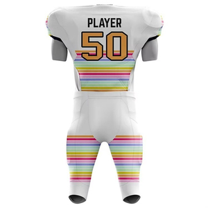 Uniformes de Fútbol Americano de Alta Calidad al Mejor Precio, Nueva Llegada, Impresión de Logotipo Personalizado, Uniforme de Fútbol Americano 100% Poliéster - Product Image 5