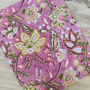 Tela de Algodón Cambray Estampada a Bloque 60x60 cm, Tela de Algodón con Estampado Tradicional Jaipuri, Tela de Algodón Estampada a Bloque, Algodón Suave para la Piel - Product Image 1