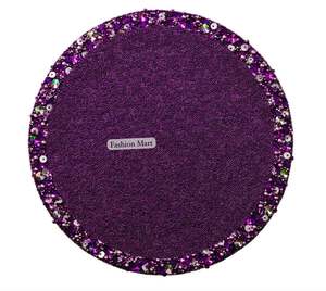 Set de table rond perlé fait main, design floral de luxe, pour mariage et décoration de salle à manger, Fashion Mart, découpe et impression. - Product Image 5