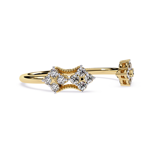 แหวนหมั้นเพชรทรงกลมเจียระไนแบบคลาสสิกสำหรับผู้หญิง ทองคำขาว 14k - Product Image 1