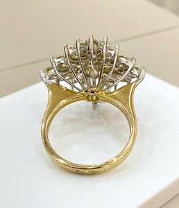 Anillo Floral con Diamante Cultivado en Laboratorio de Corte Marquise de 4.00CT Aproximadamente, Oro Sólido de 18K, Regalo de Lujo para Compromiso, Boda o Fiesta para Novia - Product Image 6