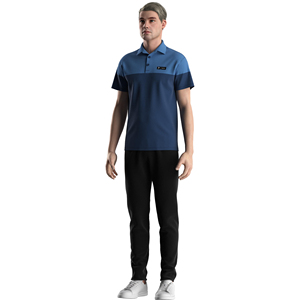 Chemises de golf à manches courtes rayées pour hommes, nouvelle collection printemps-été, haute qualité, respirantes, boutonnées, en spandex/nylon, section fine - Product Image 1