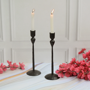 Durable Hand Forged Black Iron Unique Handmade Solid <b>Candlestick</b> Holder Home Wedding Easter Christmas Party Decoration - Product Image 4