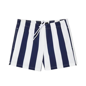 Shorts de Playa para Hombre, a Rayas, Transpirables, de Cintura Media, con Cordón Ajustable, de Secado Rápido, Casuales, de Poliéster, Personalizables - Product Image 2