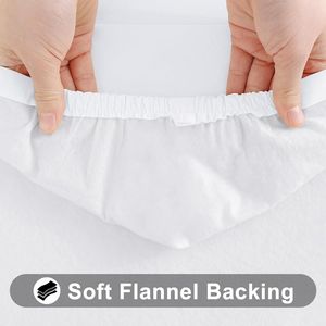 Tovaglia Rettangolare Pieghevole 6ft con Elastico, Rivestimento in Vinile Impermeabile e Lavabile con Retro in Flanella - Product Image 2