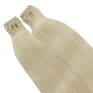 Venta al por mayor de pelo natural virgen con cutícula alineada extensiones de cabello humano vietnamita Paquete de cabello rubio liso de 16 pulgadas - Product Image 3