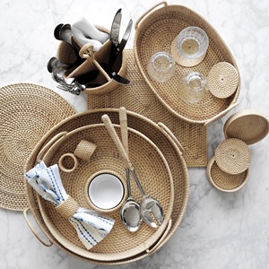 Rattan serving trays hand-made tray for bread fruit candy cheapest price kitchen serveware - Product Image 6