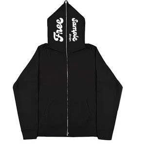 Mens Full Zip Hoodie Custom Logo Oversized Hooded Sweatshirt Cotton Blend Streetwear Casual Fleece Jacket Blank Hoodie Wholesale - Product Image 1