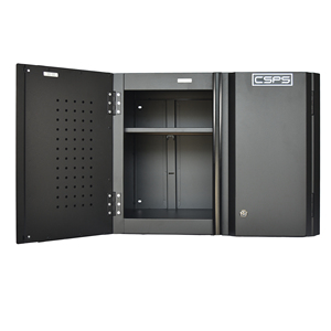 Wholesale CSPS OEM ODM Heavy Duty Powder Coated Steel Matte Red Keyed Lock Wall Cabinet 136kg Load Capacity for Garage Workshop - Product Image 2