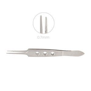 Pinces à panssages ophtalmiques Bishop-Harmon – Pointes croisées dentelées de 0,7 mm, 9 cm, Instrument chirurgical ophtalmique - Product Image 1