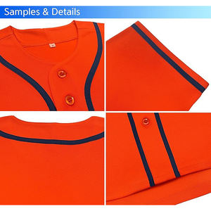 Camisetas de Béisbol Estilo Profesional, Corte Atlético, Construcción Duradera de Poliéster, Mangas Raglán, Cierre Frontal con Botones para un Look Auténtico - Product Image 2