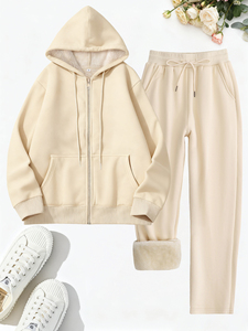 Conjuntos Deportivos de Alta Calidad para Mujer, Diseño Sólido/Estampado, 100% Algodón, Transpirable, Secado Rápido, Cintura Elástica, para Gimnasio en Invierno - Product Image 5