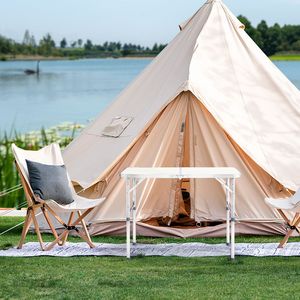 Tavolo Pieghevole in Lega di Alluminio 90 X 60 X 70cm per Uso Domestico, Portatile per Camera da Letto, Campeggio, Cucina, Esterno, Palestra - Product Image 1