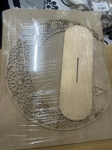 Décoration de l'Aïd : Panneau en bois en forme de lune (30 cm) – Art mural islamique pour la célébration du Ramadan Kareem et de l'Aïd – Panneau lune Ramadan Mubarak - Product Image 5