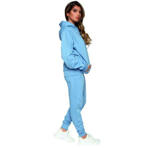 Survêtement de fitness grande taille personnalisé en polyester/nylon unisexe respirant pour l'automne, ensemble de survêtement épais uni, vente en gros, coupe classique - Product Image 6